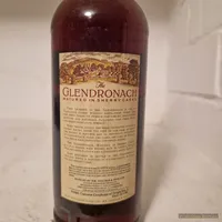 The Glendronach, 12y, old label early 80's - Achterkant